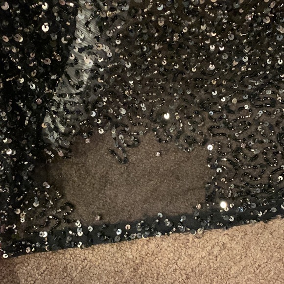 Retrofete Black Sequin Maxi Dress - Picture 5 of 14